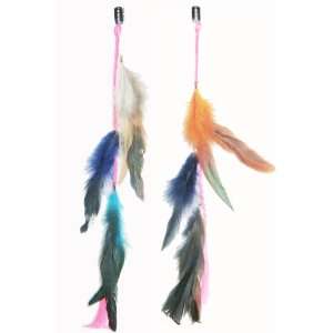  2 X Real Natural Feather Hair Extensions Grizzly Hair 