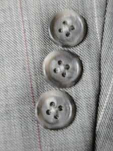 HUGO BOSS Gray Dbl Breasted Cashmere Wool Blazer 40S  