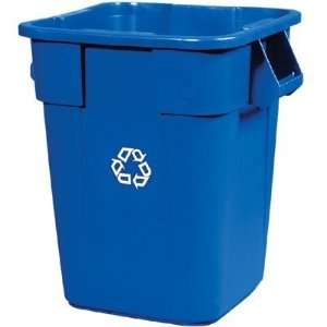 Rubbermaid BRUTE Square Blue 40 Gal Recycling Container w/o Lid 
