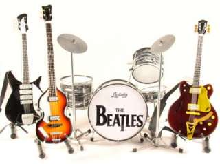 The BEATLES Miniature Guitars and Drum Mega Set  
