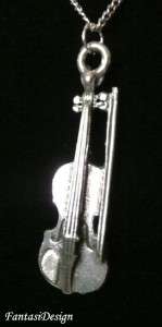 Violin Stradivarius Pendant Charm Necklace Jewelry  