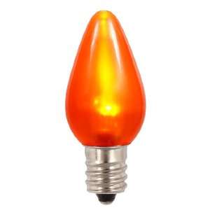  Club Pack of 25 Orange LED C7 Satin Christmas Replacement 
