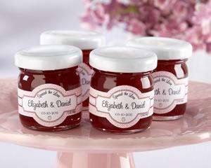48 Spread the Love Personalized Strawberry Jam   Wedding Favors  