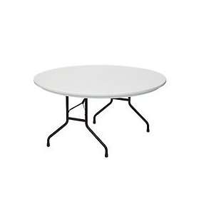   Commercial Duty Folding Table 60 Round, Gray Granite