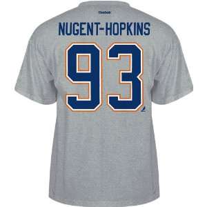  Edmonton Oilers Reebok Ryan Nugent Hopkins Grey Jersey T 