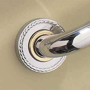   Canterburry Grab Bar Decorative Ring Polished Brass