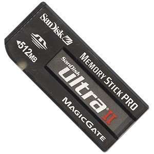  SanDisk Ultra II 512MB Memory Stick Pro Card Electronics