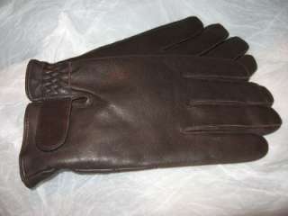 Mens Thinsulate Brn,Driving Leather Gloves,L Style 770  