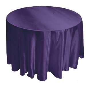 108 inch Round Purple Tablecloth (Satin) 