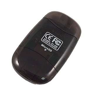   Black Plastic USB 2.0 TF T Flash MMC SD SDHC Memory Card Reader Writer