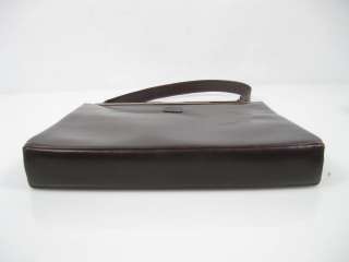 VINTAGE ROSENFELD Brown Leather Top Handle Handbag Bag  