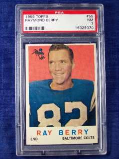 1959 Topps #55 Raymond Berry PSA 7  