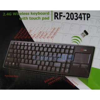 USB Wireless 2.4GHz RF Media Keyboard W/ Touchpad Mouse  