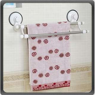 Suction Cup Bathroom Towel Rails Shelf/Rack 2 Bars New  