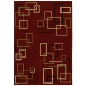 com Shaw Inspired Design Cubist Red 17800 7 8 X 10 10 Area Rug 