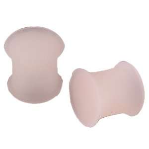 0G 0 gauge 8mm   Skin Color Implant grade silicone Double Flared Flare 