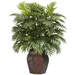   Areca Palm w/Vase Silk Plant Green Colors   Silk Plant