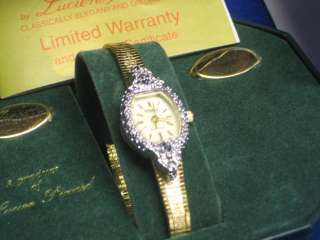 NEW IN BOX LUCIEN PICARD DUFONTE GOLDTONE WOMENS WATCH  