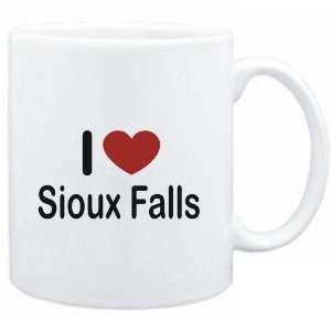  Mug White I LOVE Sioux Falls  Usa Cities Sports 