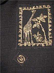 Alfred Dunner Womens Rayon Shirt Size 12 Giraffe Print  