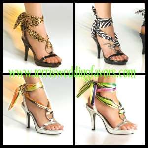 Touch Ups CELINE Evening Bridal Prom Shoes w/ 4 Scarves  