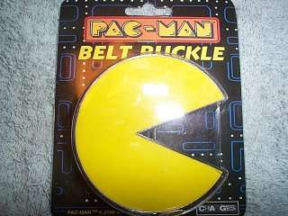   PACMAN Belt Buckle PAC MAN Chrome Namco Cosplay Arcade Game NWT  