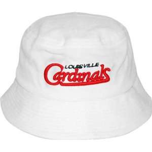  Louisville Cardinals White Bucket Hat