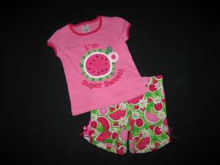 NEW 3 pc Watermelon Sweetie Shorts Girls Summer 2T  