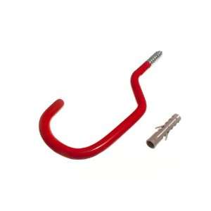 RED WALL HOOK BICYCLE ELEPHANT STORAGE HANGER WITH RAWL PLUGS ( pack 