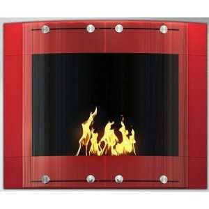   103 R Arch Bioethanol Red Wall Mount Fireplace