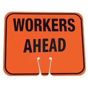  CORTINA 03 550 WAH Traffic Cone Sign,Orange,Workers Ahead 