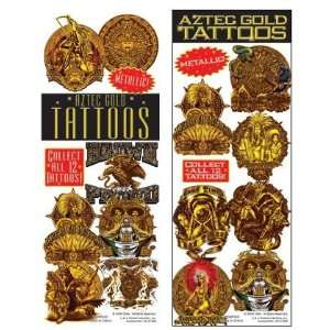  Aztec Gold Temporary Vending Tattoos w/Display Card 