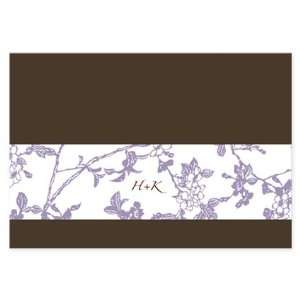  Purple Floral Band Thank You Notes