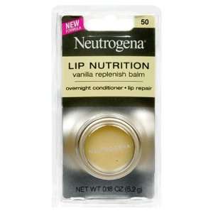 Neutrogena Lip Nutrition Replenish Balm, Vanilla 50, 0.18 Ounce (5.2 g 