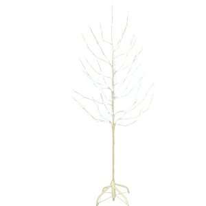   Feet Pre Lit White Twig Tree with 120 White LED Lights