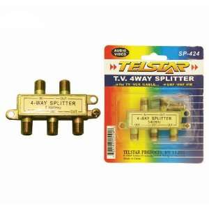   Telstar Sp 424 4 Way Splitter, for Tv, Vcr,/ Uhfvhffm Electronics