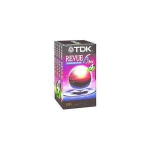  TDK 4 Pack 120 Minute VHS Tapes (T120RVAXS4) Camera 