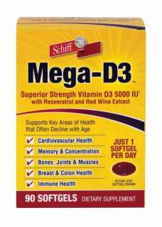 These softgels provide beneficial amounts of Vitamin D3, resveratrol 