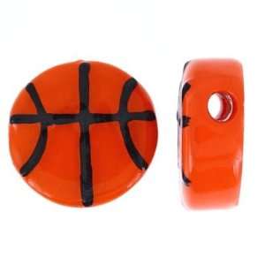  24mm Basketball Whimsical Ceramic Beads Arts, Crafts 