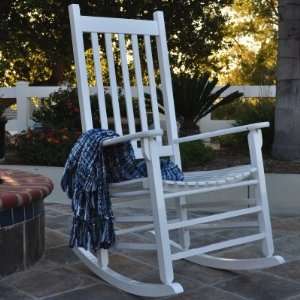    Cedarwood Seaside Porch Rocker   White Patio, Lawn & Garden