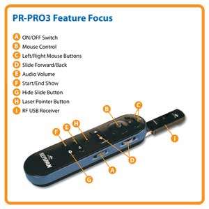 Keyspan by Tripp Lite PR PRO3 Presentation Remote Pro Wireless w Laser 