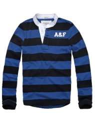 Abercrombie & Fitch Mens Contrast Collar Long Sleeve Henley Shirt 